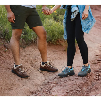 Brown Leather Hiking Grounding Shoes