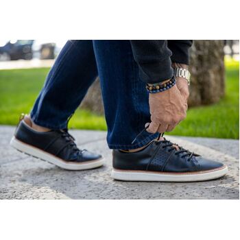 Black Leather Walker Grounding Shoes
