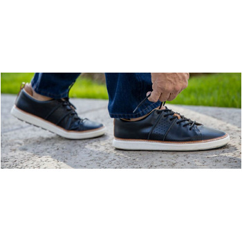 Black Leather Walker Grounding Shoes