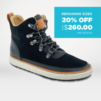 Black Suede Grounded Ankle Boot